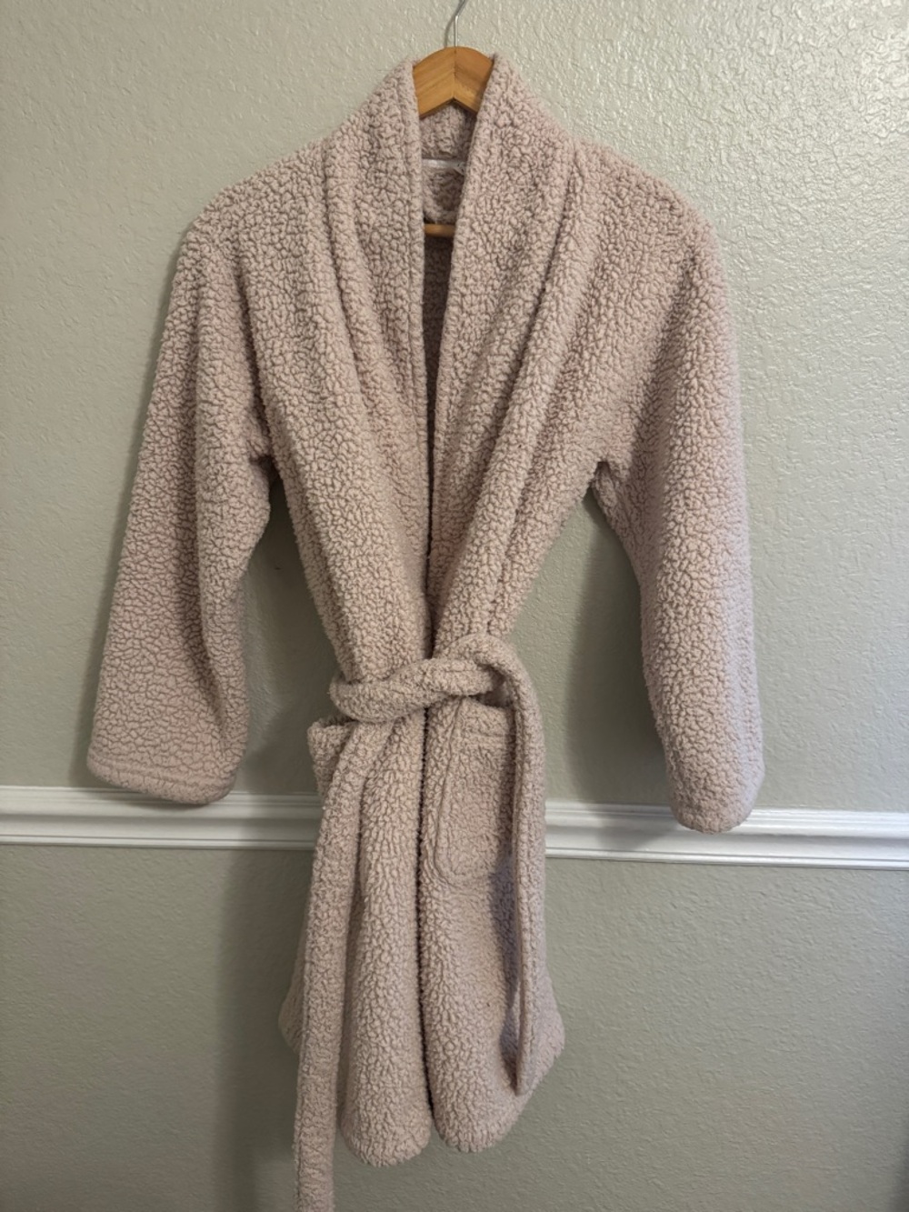 Pottery Barn's Luxurious plush sherpa teddy bear robe.